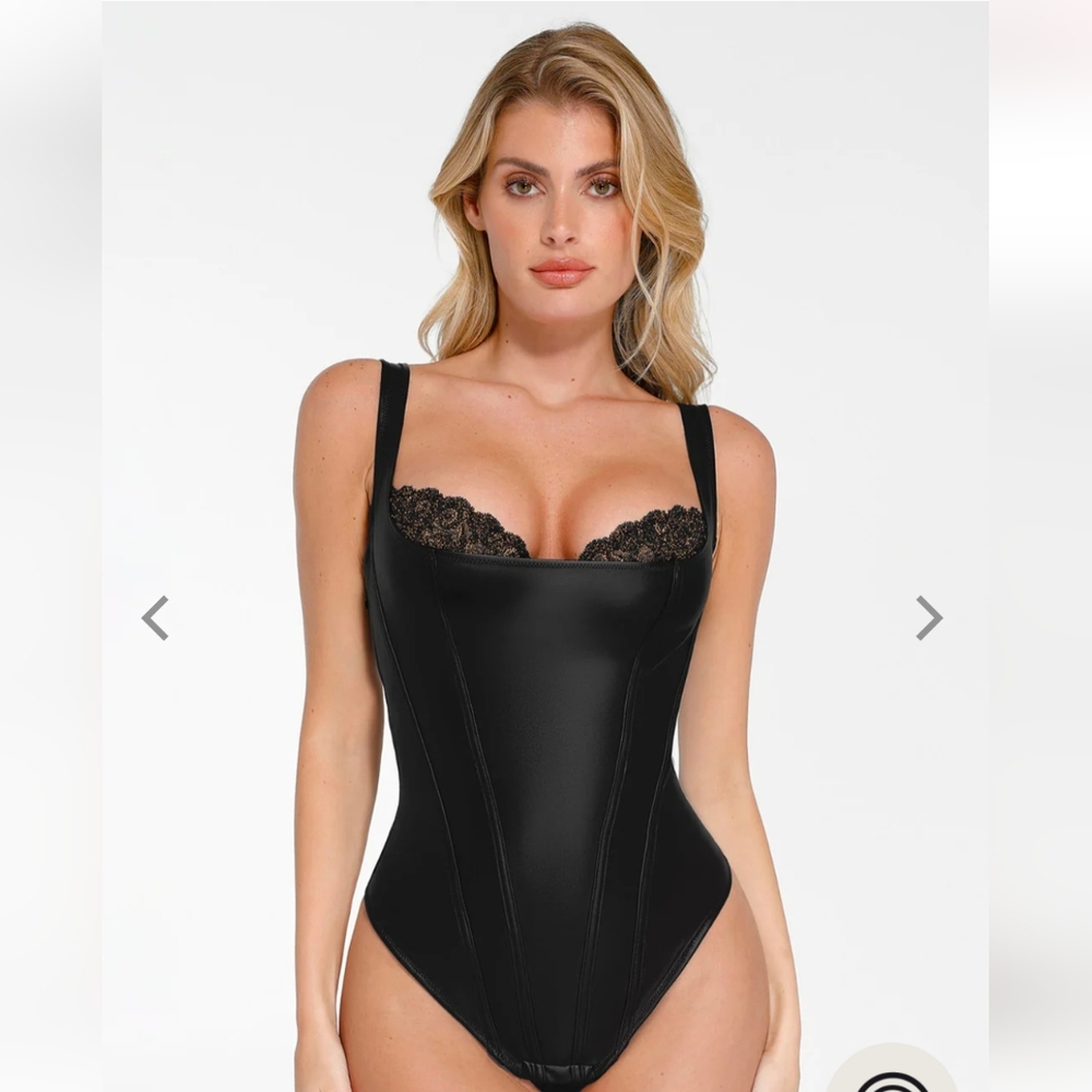 Sleek Black Bodysuit with Chic Design